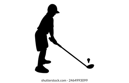 silhouette of Golf player vector illustration