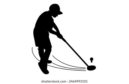silhouette of Golf player vector illustration