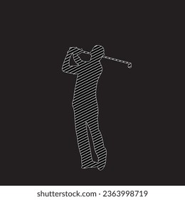 Silhouette of Golfer playing golf. Golfer silhouette Colelction