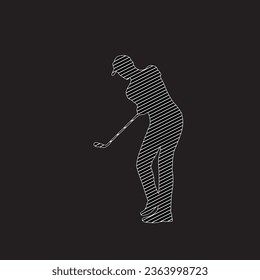 Silhouette of Golfer playing golf. Golfer silhouette Colelction