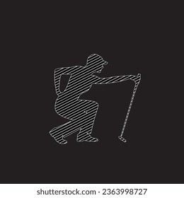 Silhouette of Golfer playing golf. Golfer silhouette Colelction