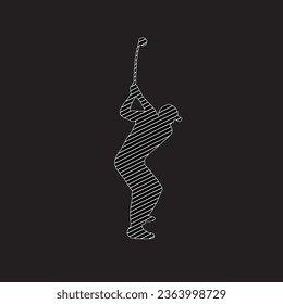 Silhouette of Golfer playing golf. Golfer silhouette Colelction