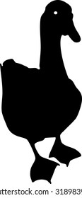 Silhouette of goose