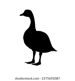 Silhouette of a goose - vector illustration