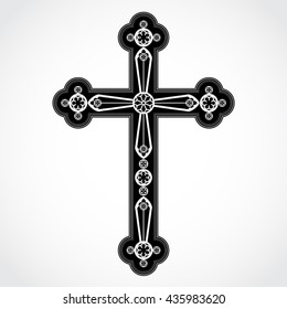 silhouette gothic cross / vector illustration