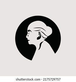 silhouette grand mother vector design 