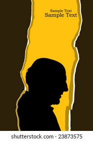 silhouette grandfather, background vector 2