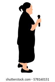 silhouette grandmother sings 