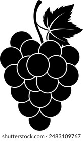 silhouette of a grape food