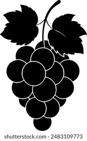 silhouette of a grape food