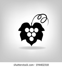 silhouette of grapes. Vector illustration. Logo design for the company.