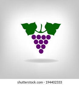 silhouette of grapes. Vector illustration. Logo design for the company.