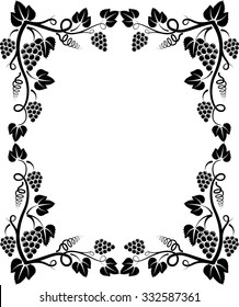 silhouette of grapevine frame