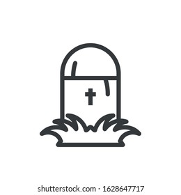 silhouette of graveyard tombstone on white background vector illustration design