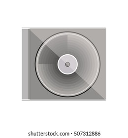 silhouette gray scale compact disc box
