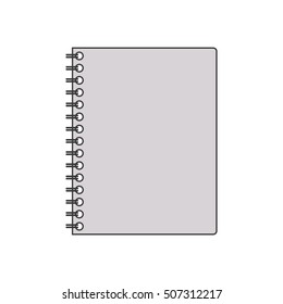 Bloc de notas espiral de escala de grises