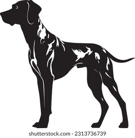 silhouette of a Great Dane dog - isolated vector illustration