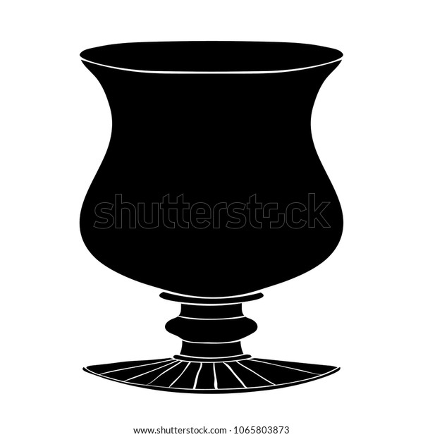 Silhouette Greek Vase Vector Illustration Stock Vector Royalty Free   Silhouette Greek Vase Vector Illustration 600w 1065803873 