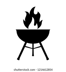 Silhouette grill icon – vector for stock