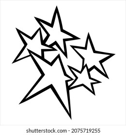 Silhouette of a group of stars. Vector illustration