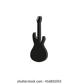 Silhouette of guitar