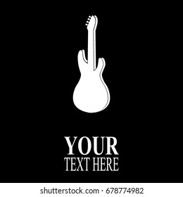 Silhouette of guitar