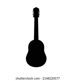 silueta de guitarra. vector de icono de guitarra.