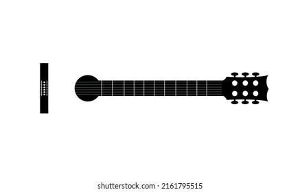 silhouette of a guitar musical instrument vector business card logo musician