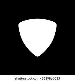 Silhouette of a guitar pick, also called a plectrum, is a small, flat tool used to pluck, strum or play melody in the strings of a acoustic or electric guitar. Can use for Pictogram, Logo, Apps, etc. 