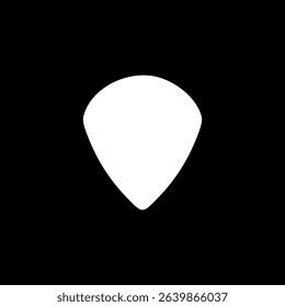 Silhouette of a guitar pick, also called a plectrum, is a small, flat tool used to pluck, strum or play melody in the strings of a acoustic or electric guitar. Can use for Pictogram, Logo, Apps, etc. 
