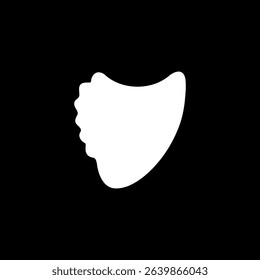 Silhouette of a guitar pick, also called a plectrum, is a small, flat tool used to pluck, strum or play melody in the strings of a acoustic or electric guitar. Can use for Pictogram, Logo, Apps, etc. 