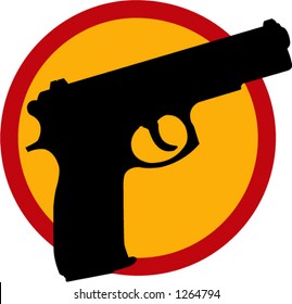 silueta de arma