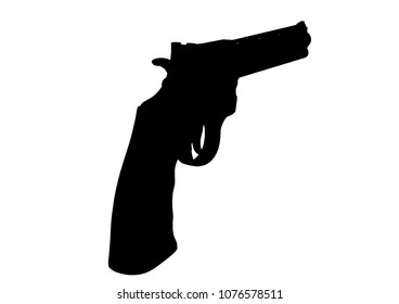 silhouette of gun vector
