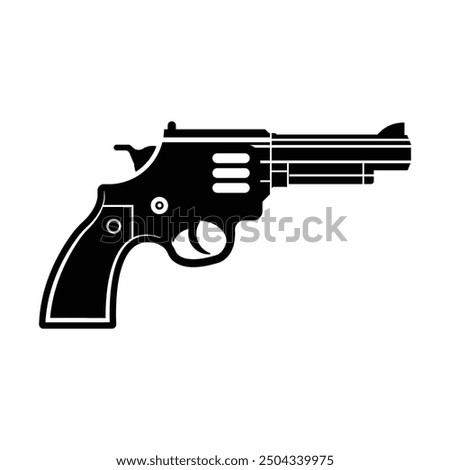 silhouette guns icon vector, black gun silhouette