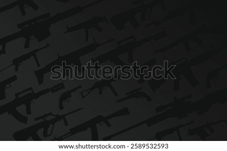 Silhouette Guns Weapons Wallpaper, Collection of guns vector Assets, Multiple guns Assets background, weapons guns wallpaper