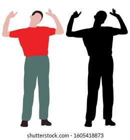 silhouette of a guy, man