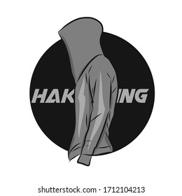 Silhouette of a hacker in a hood
