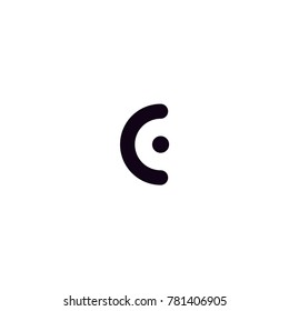 silhouette half circle icon