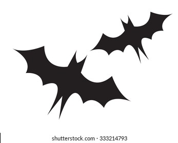 silhouette of Halloween bat, vector