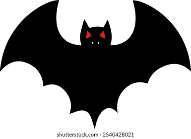Silhouette Halloween Bats Vector Illustration