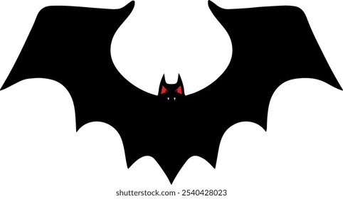 Silhouette Halloween Bats Vector Illustration