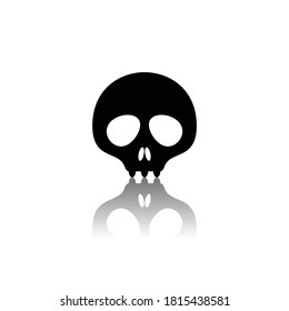 silhouette of halloween icon, icon to celebrate halloween day, skull black icon