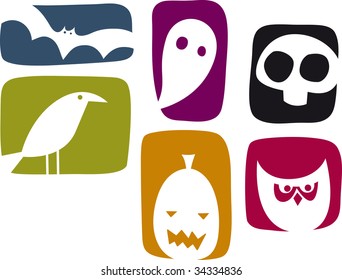 Silhouette Halloween Icon Set