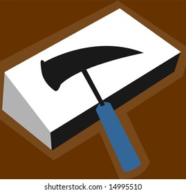 silhouette of a hammer 	