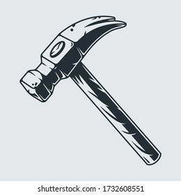 Silhouette of hammer for carpentry and wood workshop