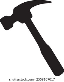 Silhouette Hammer icon vector logo