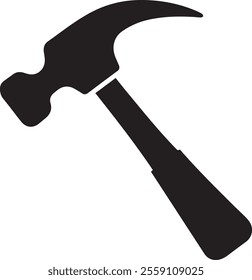 Silhouette Hammer icon vector logo