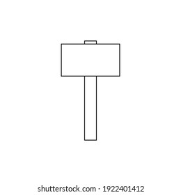 silhouette of a hammer vector icon
