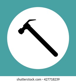 silhouette hammer vector icon