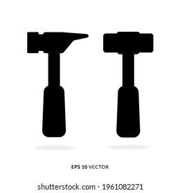 Silhouette of Hammer Vector Illustration - EPS 10 Vector